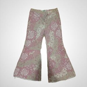 We The Free Pink and White Patterned Pants